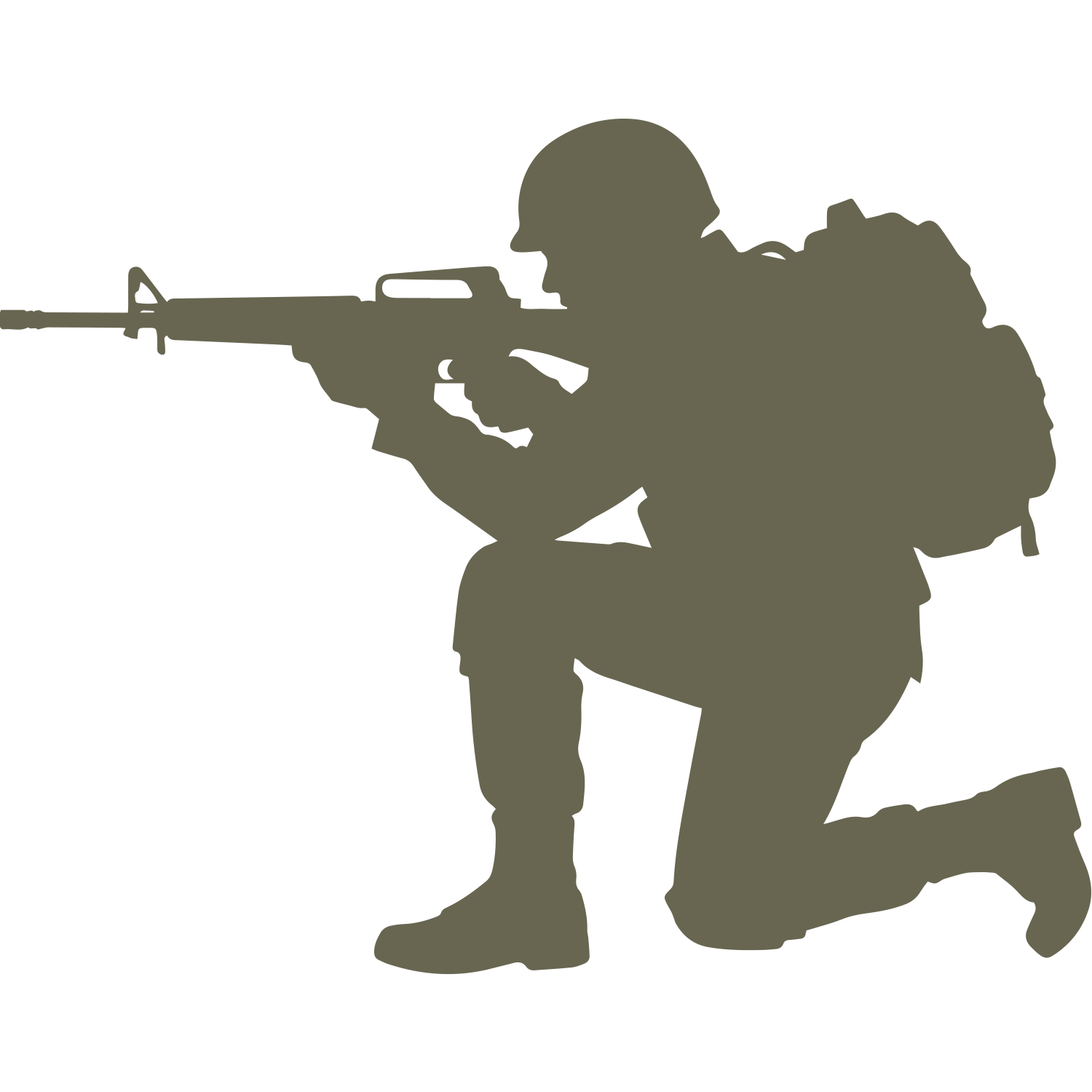 Kneeling Soldier Delrin Leather Stamp