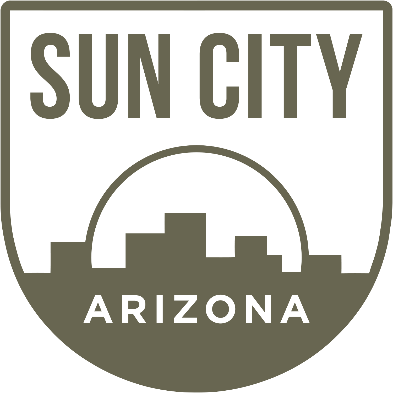Sun City Arizona Badge Delrin Leather Stamp
