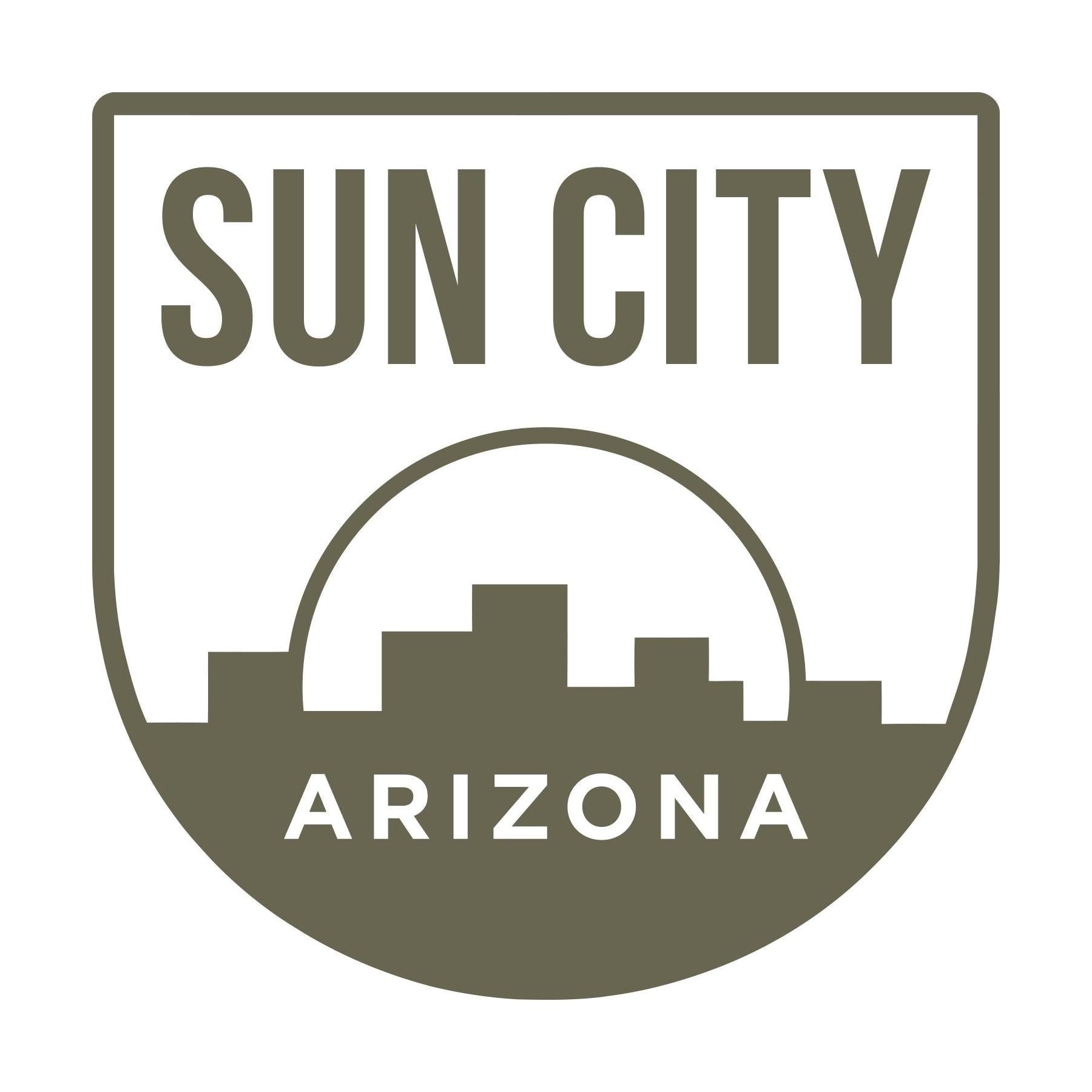 Sun City Arizona Badge Delrin Leather Stamp