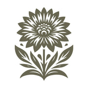 Delrin leather stamp with floral design, perfect for adding intricate and decorative flower patterns to leatherworking projects.