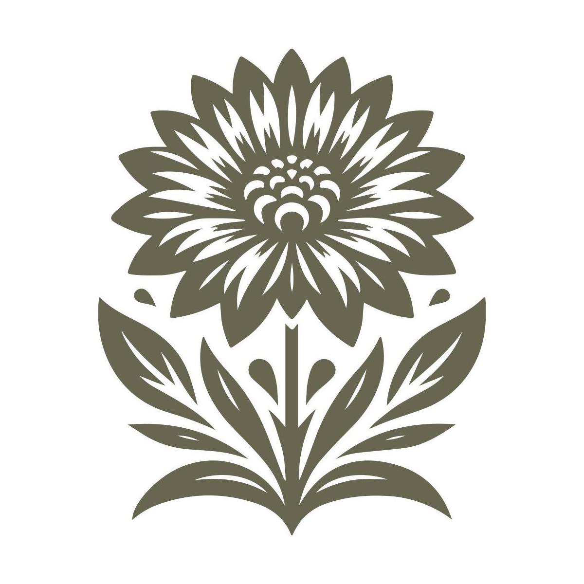 Delrin leather stamp with floral design, perfect for adding intricate and decorative flower patterns to leatherworking projects.