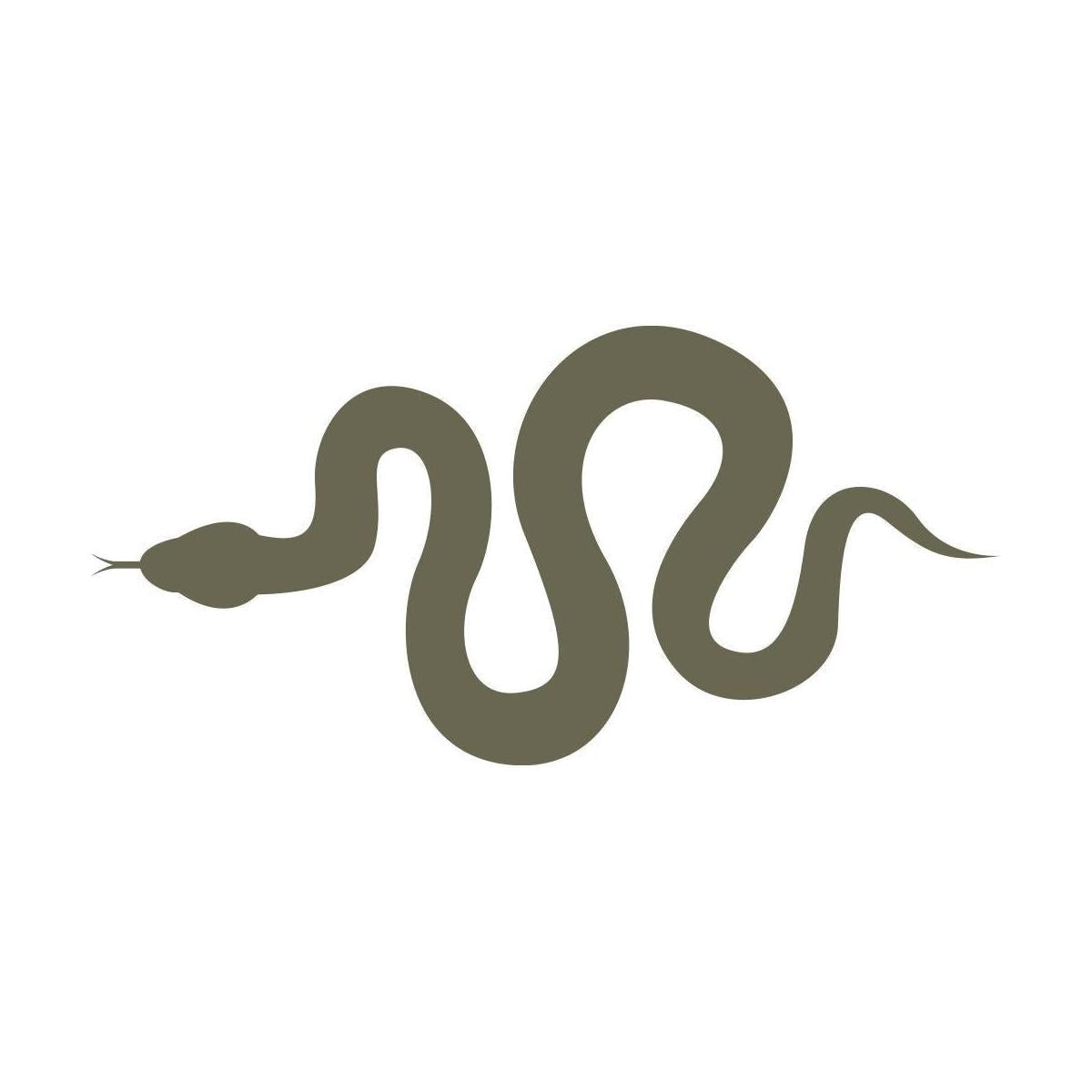Minimal snake silhouette design created for a Delrin leather stamp.