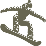 Snowboarder Delrin Leather Stamp
