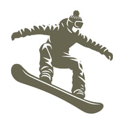 Snowboarder Delrin Leather Stamp