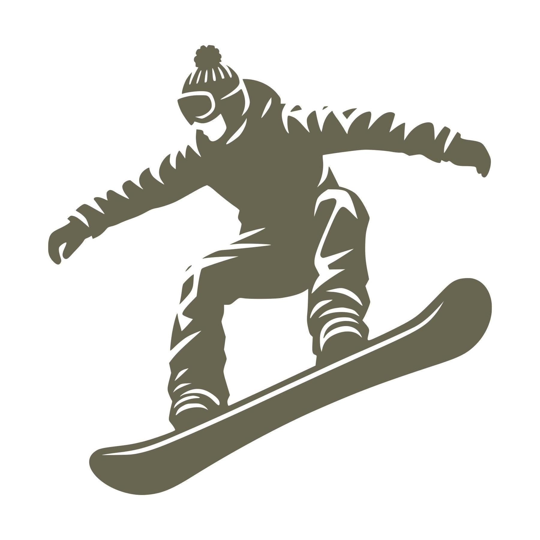 Snowboarder Delrin Leather Stamp