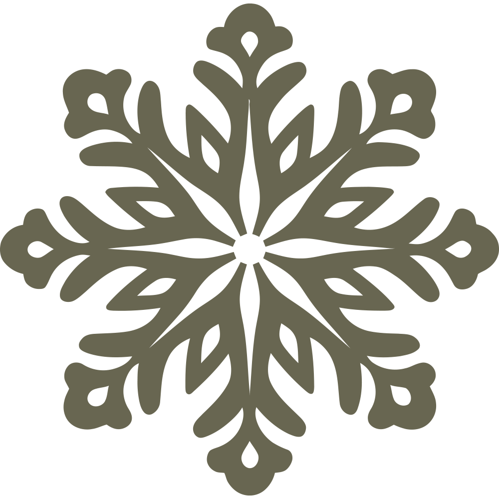 A Snowflake Delrin Leather Stamp with no additional features or distinguishable details.