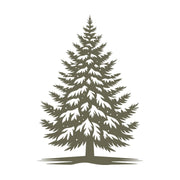 Snowy Pine Tree Delrin Leather Stamp