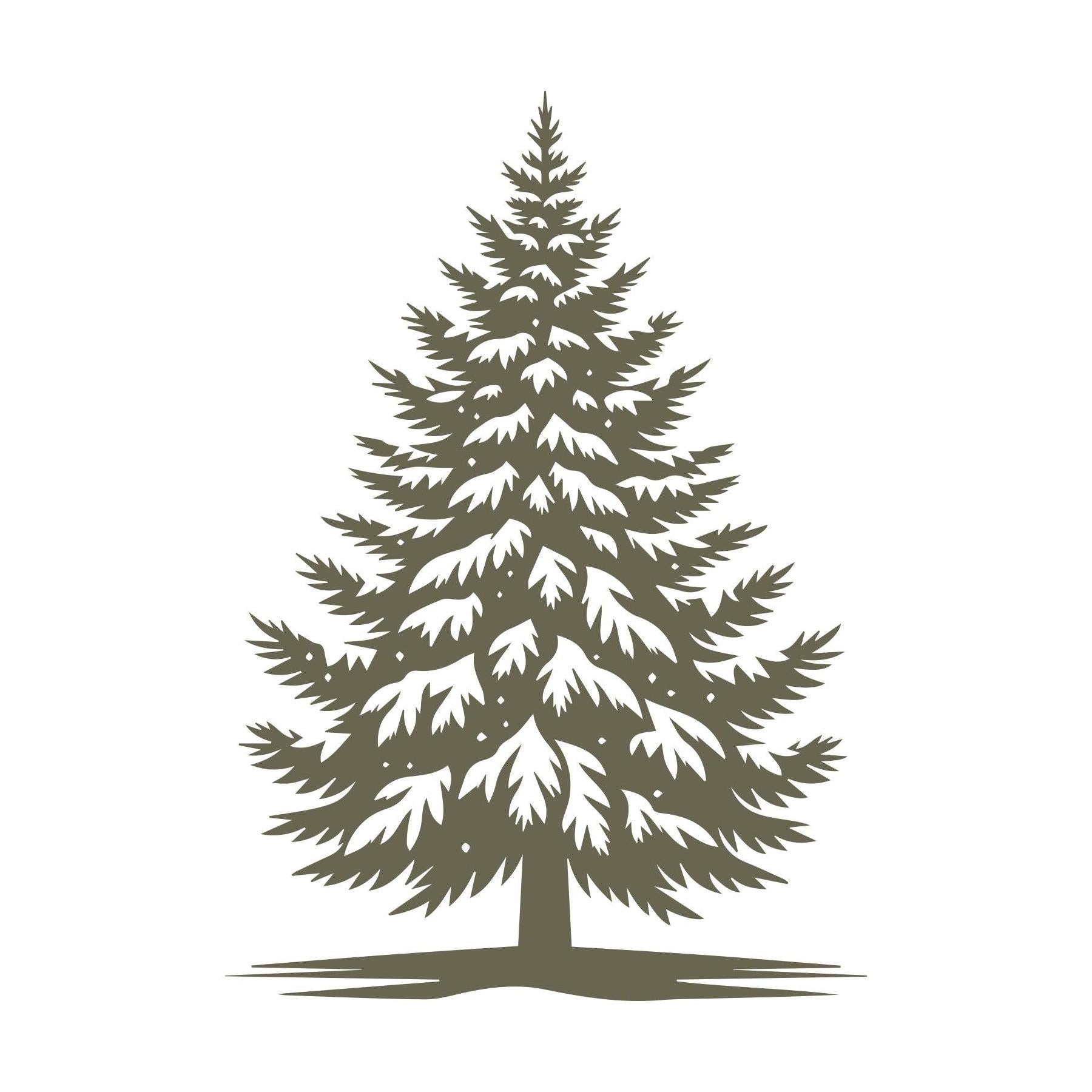 Snowy Pine Tree Delrin Leather Stamp