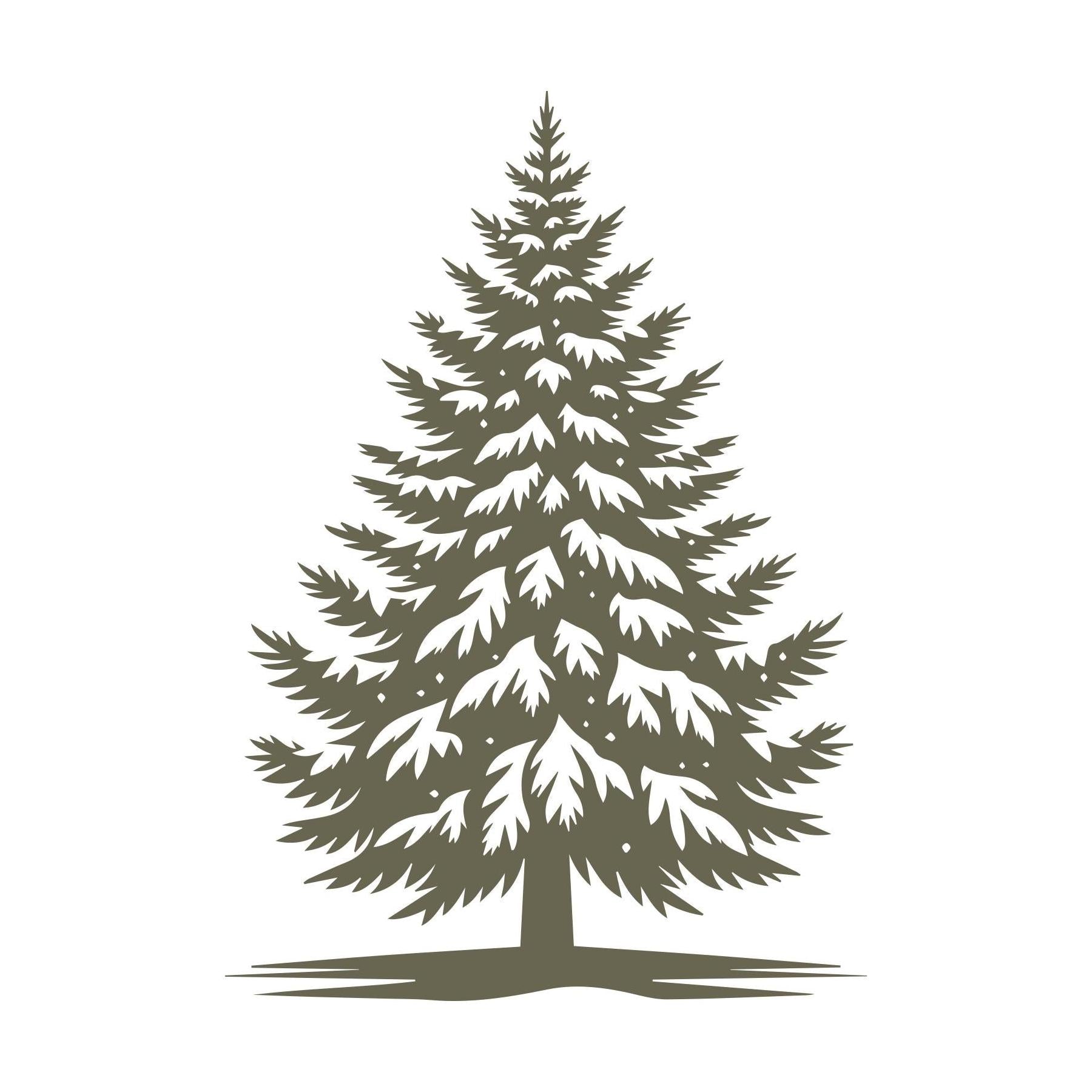 Snowy Pine Tree Delrin Leather Stamp