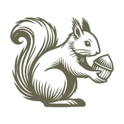 Squirrel with Nut Delrin Leather Stamp