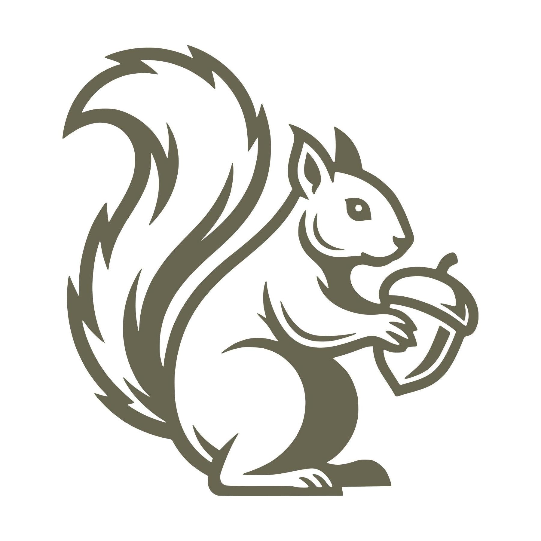 Squirrel with Acorn Delrin Leather Stamp