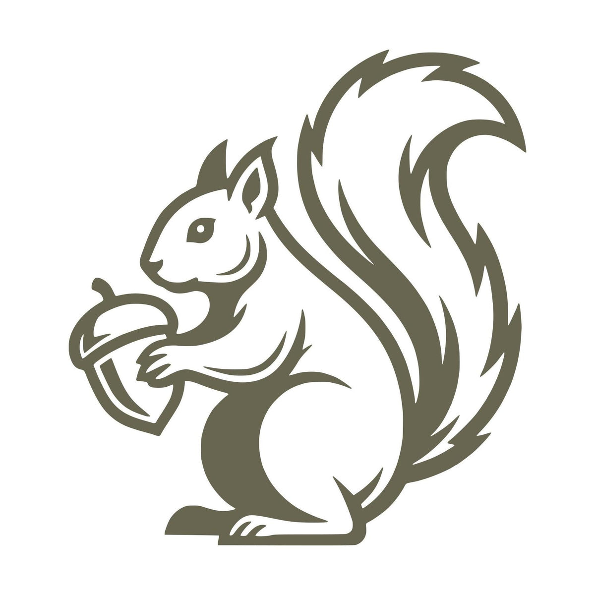 Squirrel with Acorn Delrin Leather Stamp