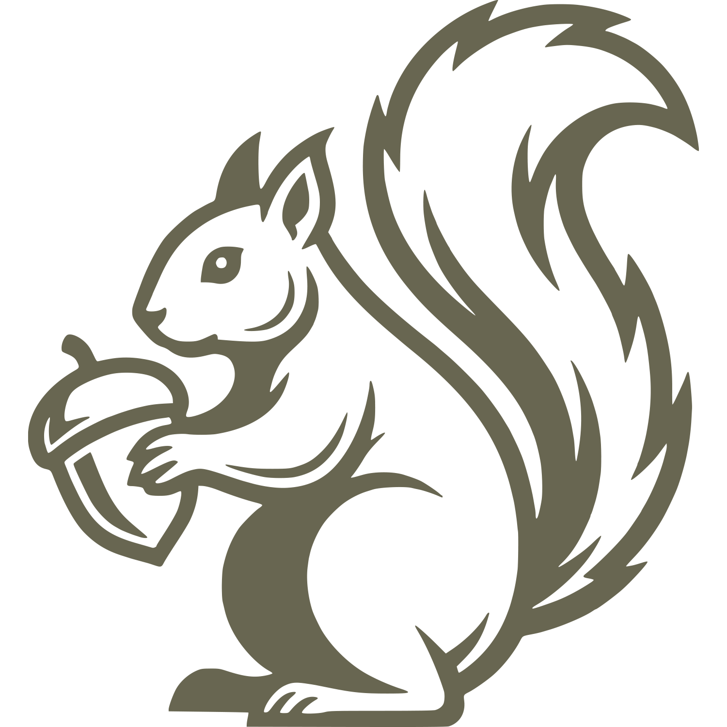 Squirrel with Acorn Delrin Leather Stamp