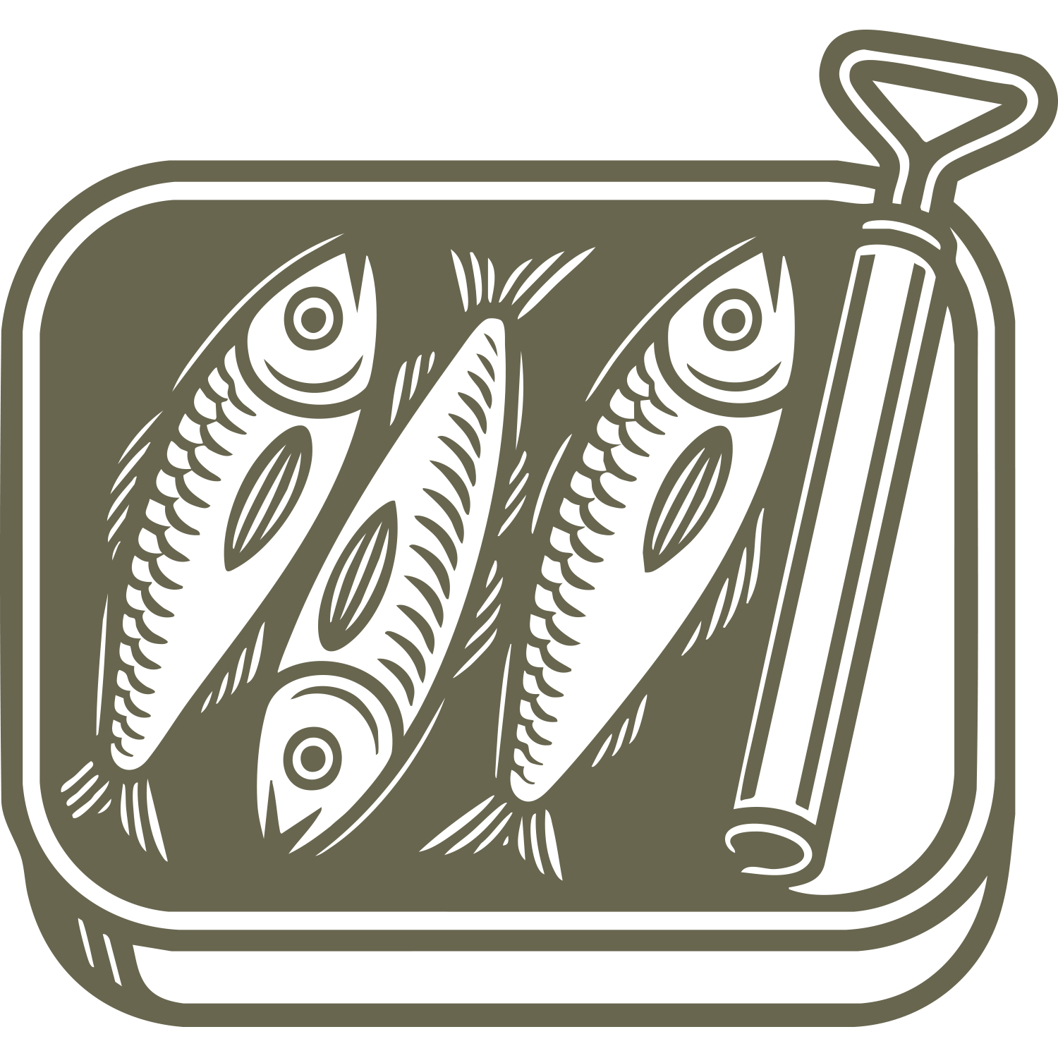 Can of Sardines Delrin Leather Stamp