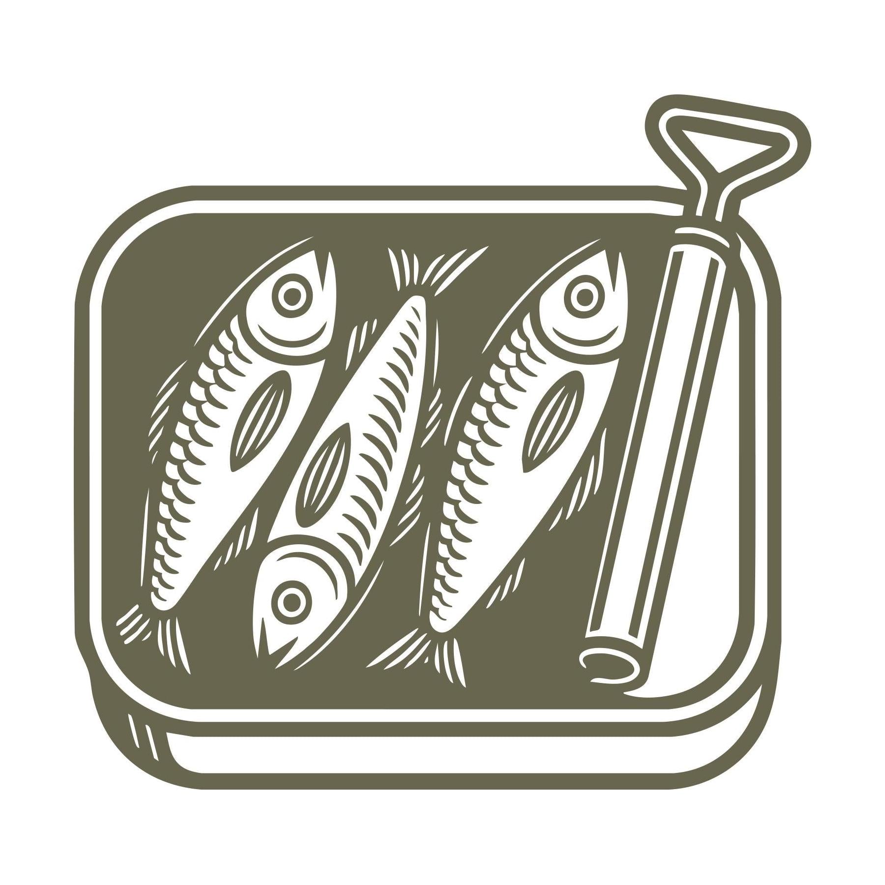 Can of Sardines Delrin Leather Stamp