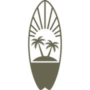 Tropical Surfboard Delrin Leather Stamp