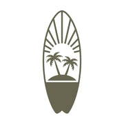 Tropical Surfboard Delrin Leather Stamp