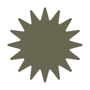 A solid dark olive green rectangle with no visible patterns or text, resembling the Sunburst Delrin Leather Stamp.