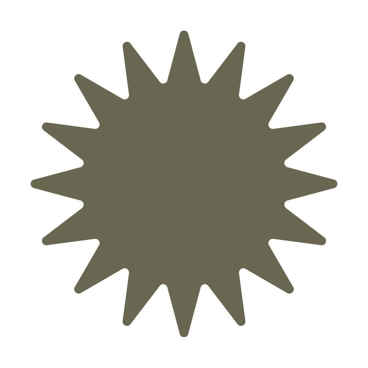 A solid dark olive green rectangle with no visible patterns or text, resembling the Sunburst Delrin Leather Stamp.