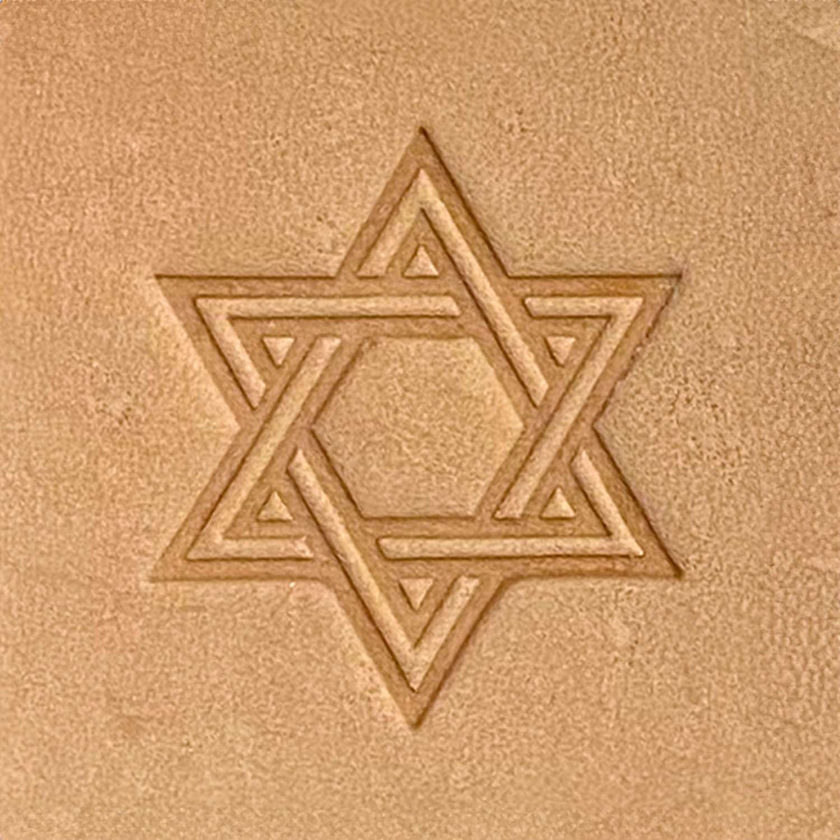 Star of David Delrin Leather Stamp