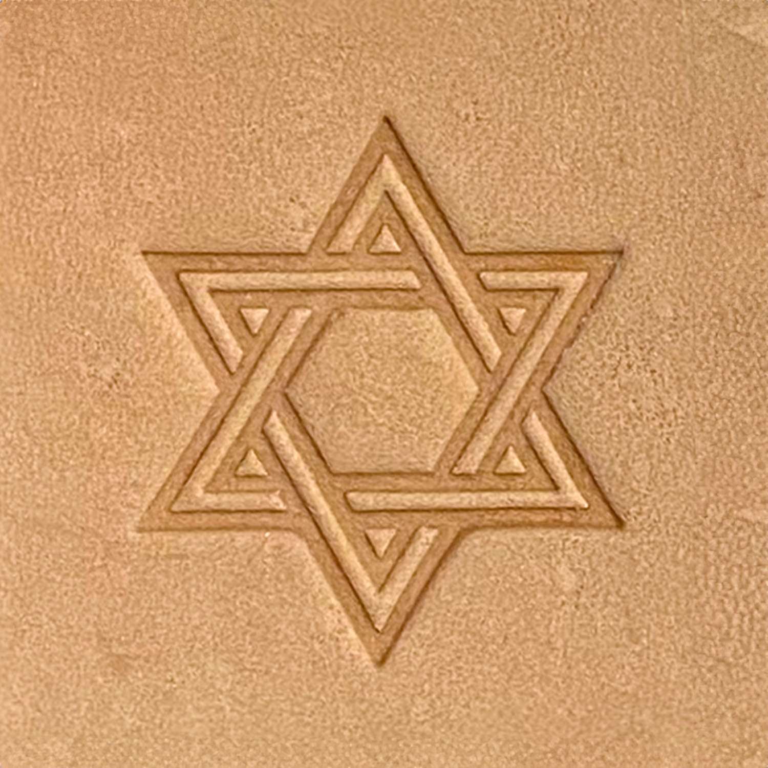 Star of David Delrin Leather Stamp