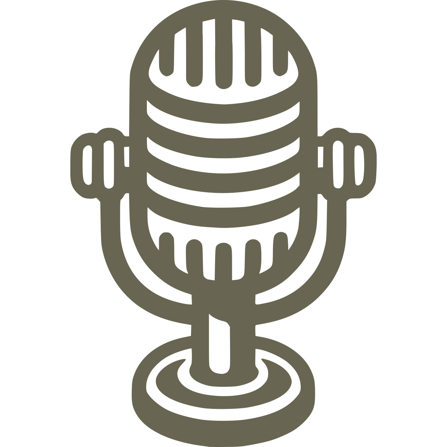 Studio Microphone Delrin Leather Stamp