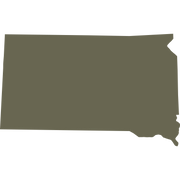 South Dakota State Shape Delrin Leather Stamp