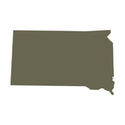 South Dakota State Shape Delrin Leather Stamp