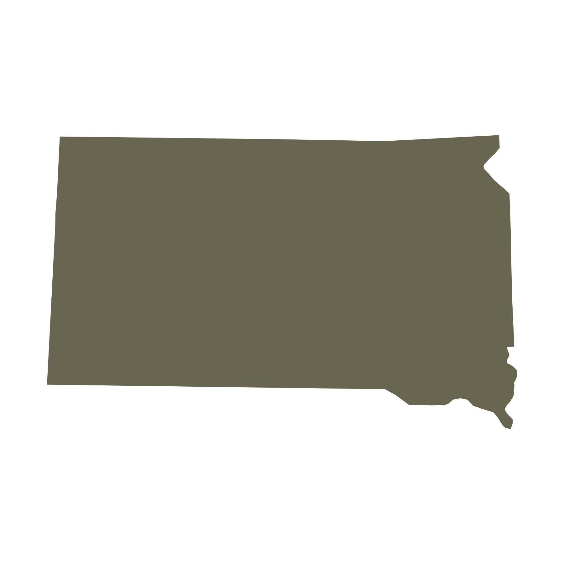 South Dakota State Shape Delrin Leather Stamp