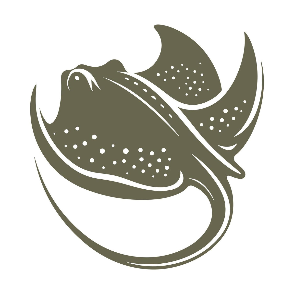 Spotted stingray design made for Delrin leather stamping.
