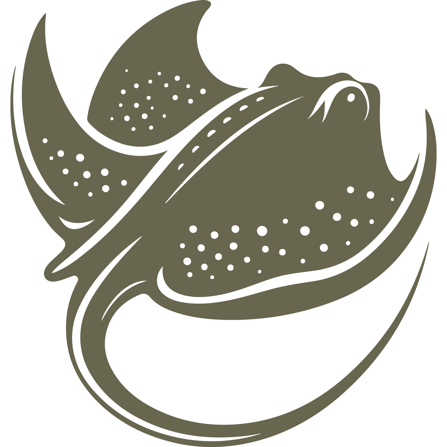 Spotted stingray design made for Delrin leather stamping.