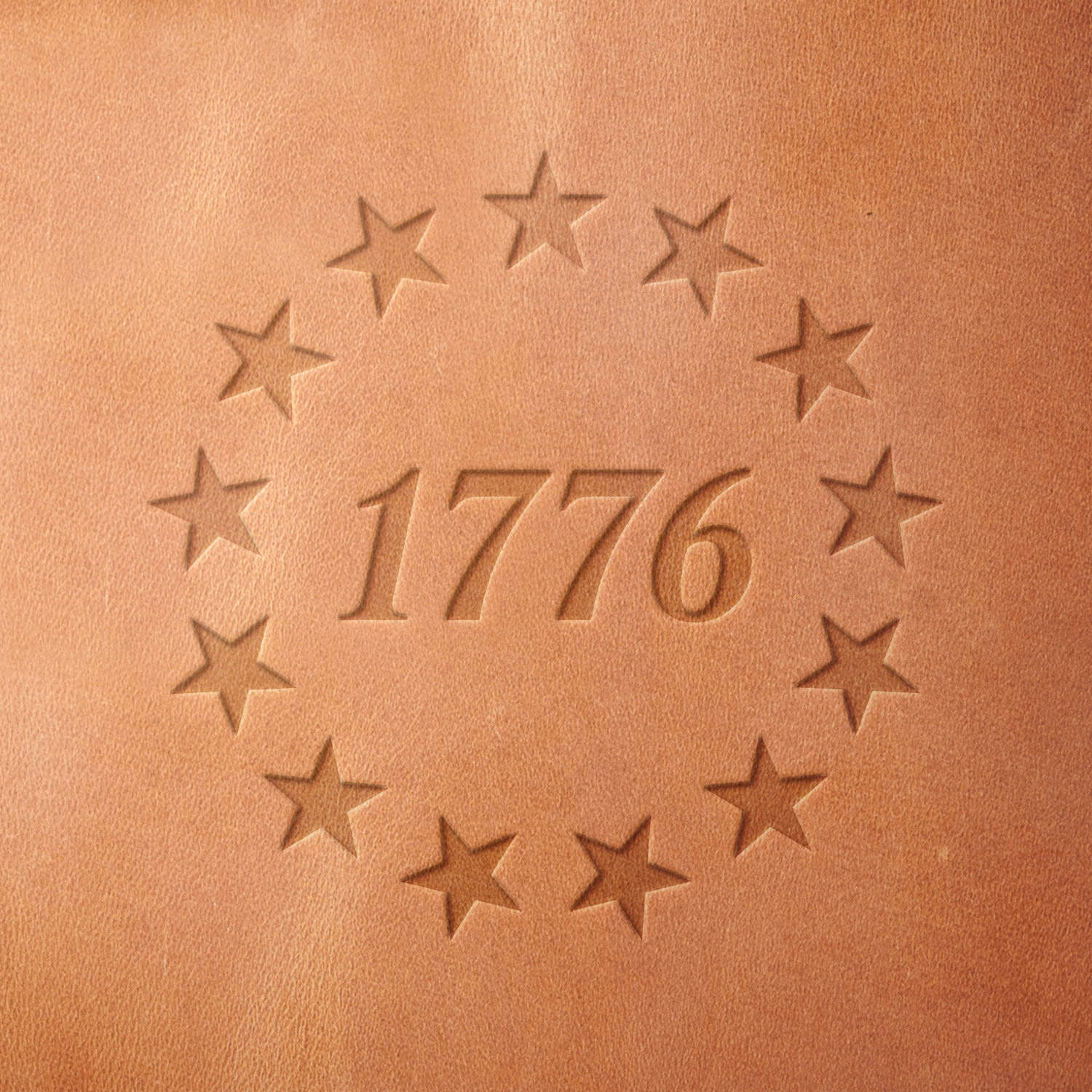 1776 Star Circle Delrin Leather Stamp