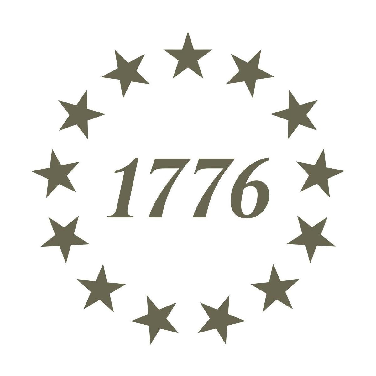 1776 Star Circle Delrin Leather Stamp