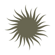 A Sun Delrin Leather Stamp in a solid dark green square, uniformly colored without any visible patterns, textures, or objects.