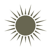 Sunburst design leather stamp made from Delrin for celestial and nature-themed leatherworking projects