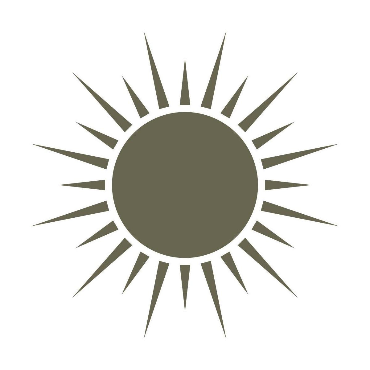 Sunburst design leather stamp made from Delrin for celestial and nature-themed leatherworking projects