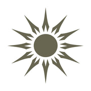 A plain, solid dark green square, reminiscent of the understated elegance of the Sun Delrin Leather Stamp.
