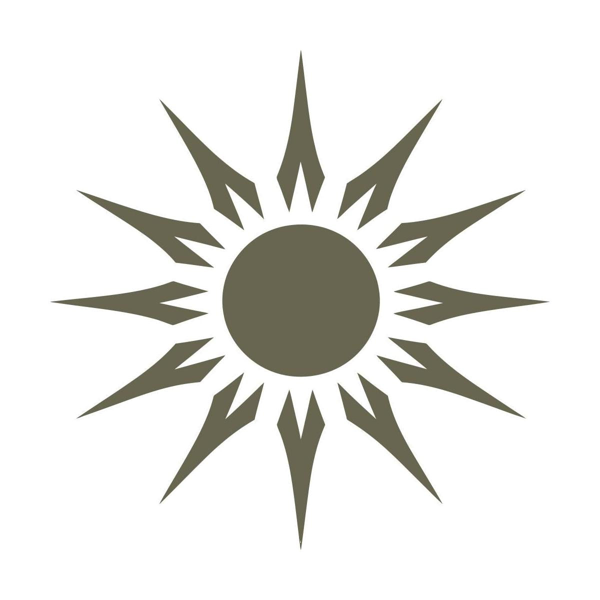 A plain, solid dark green square, reminiscent of the understated elegance of the Sun Delrin Leather Stamp.