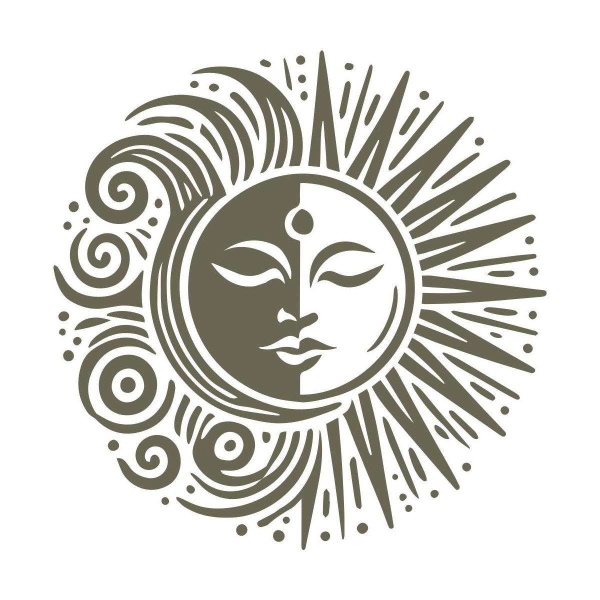 Sun Face Delrin Leather Stamp