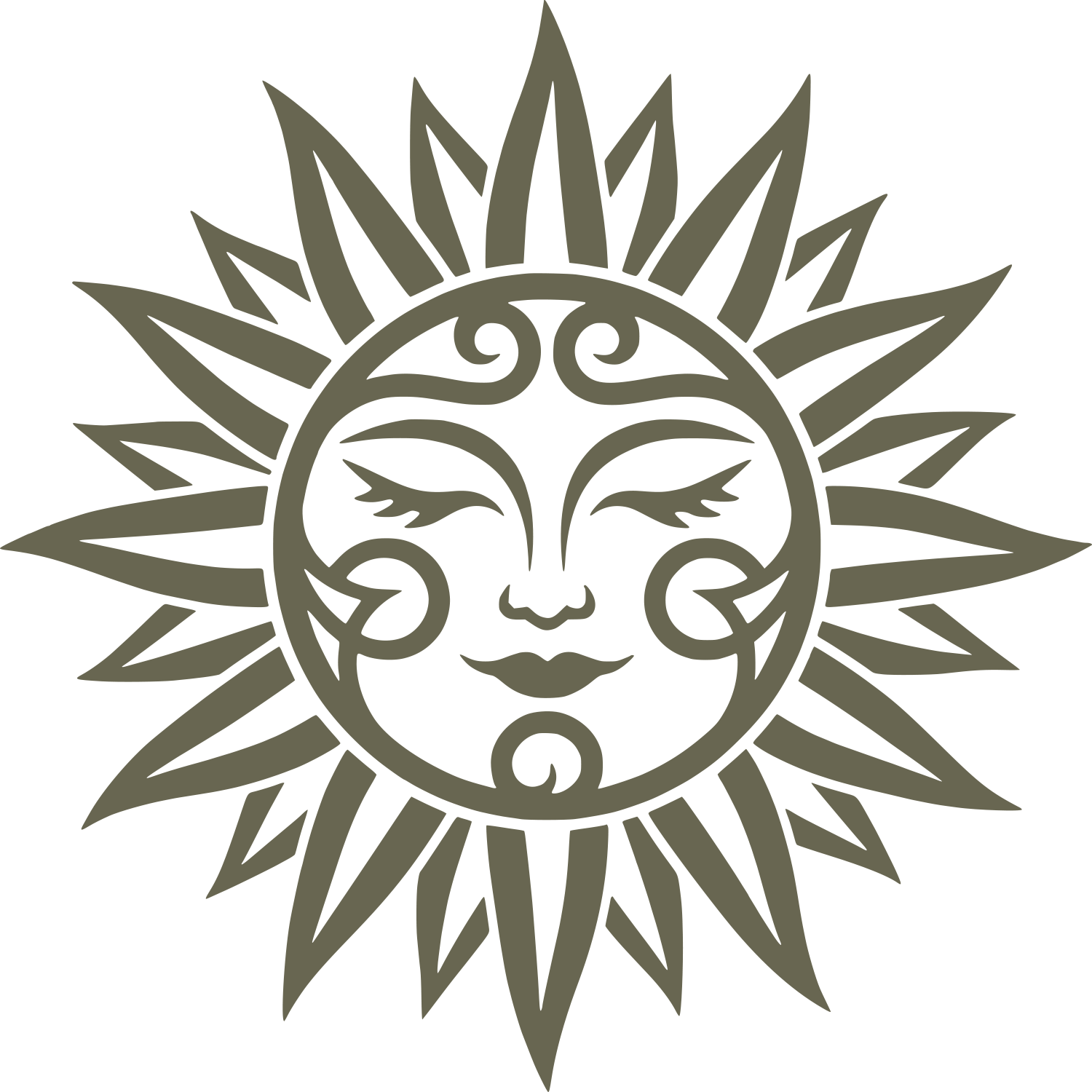 Sun Face Delrin Leather Stamp