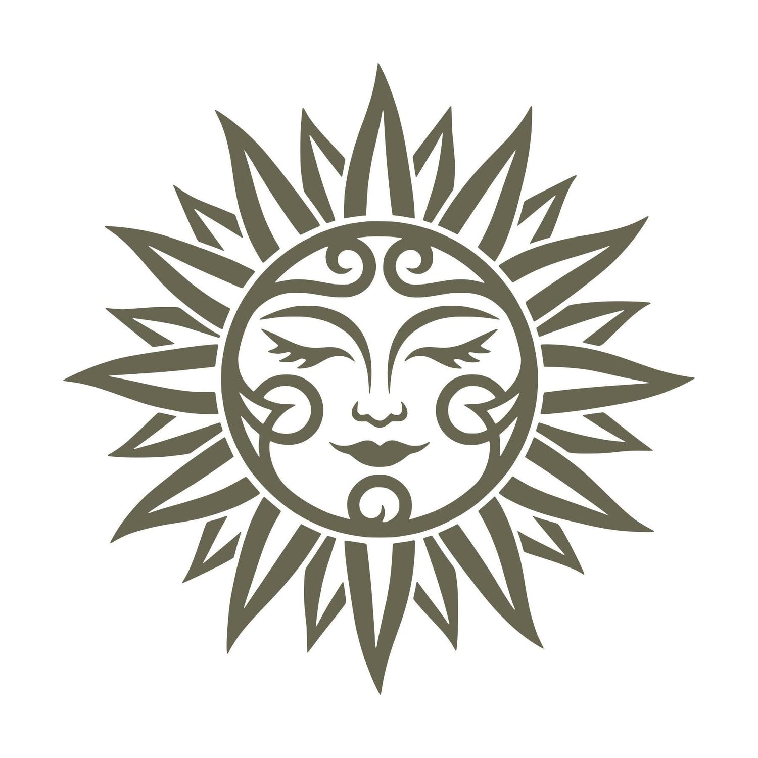 Sun Face Delrin Leather Stamp