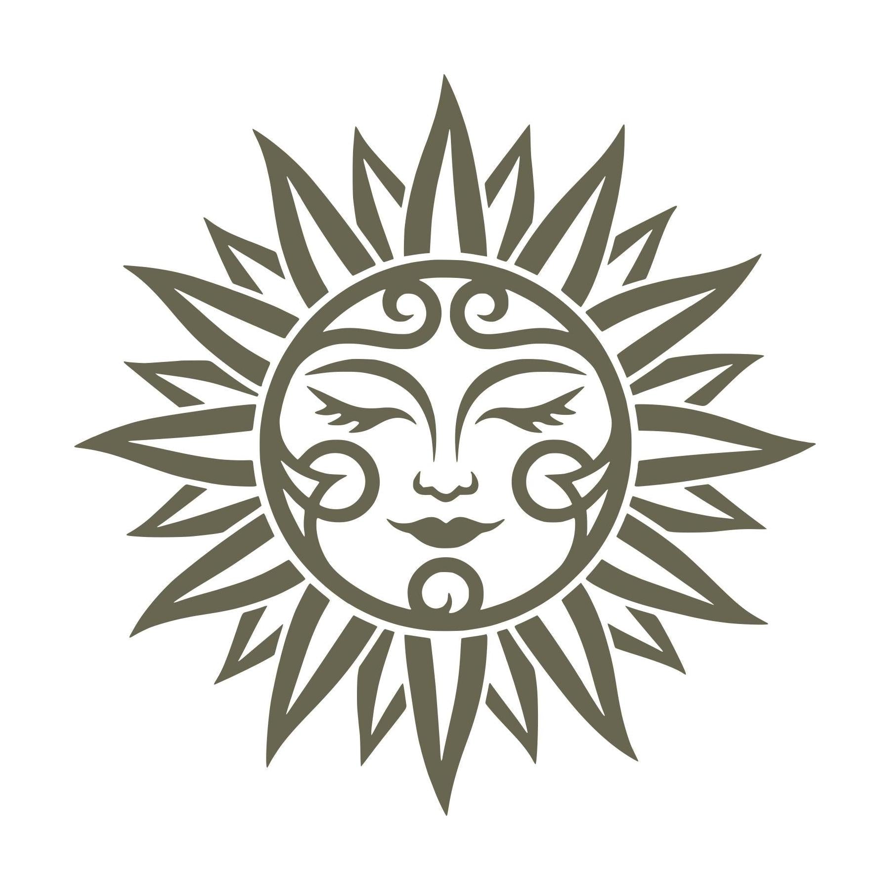 Sun Face Delrin Leather Stamp