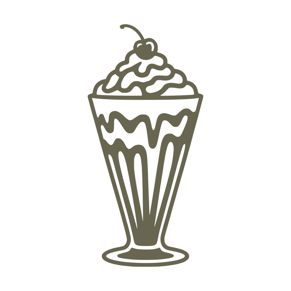Old Fashioned Sundae Delrin Leather Stamp