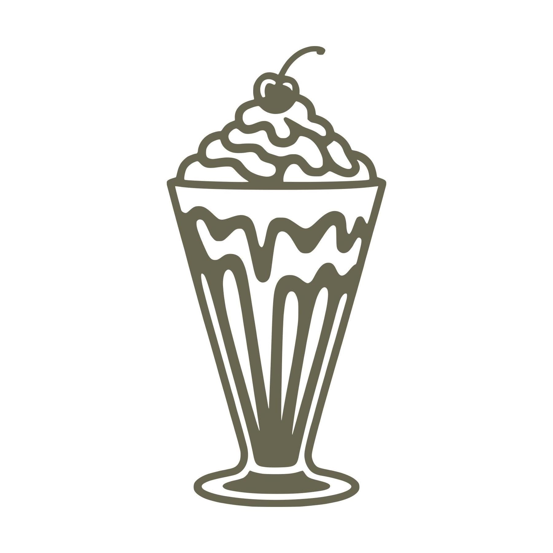 Old Fashioned Sundae Delrin Leather Stamp