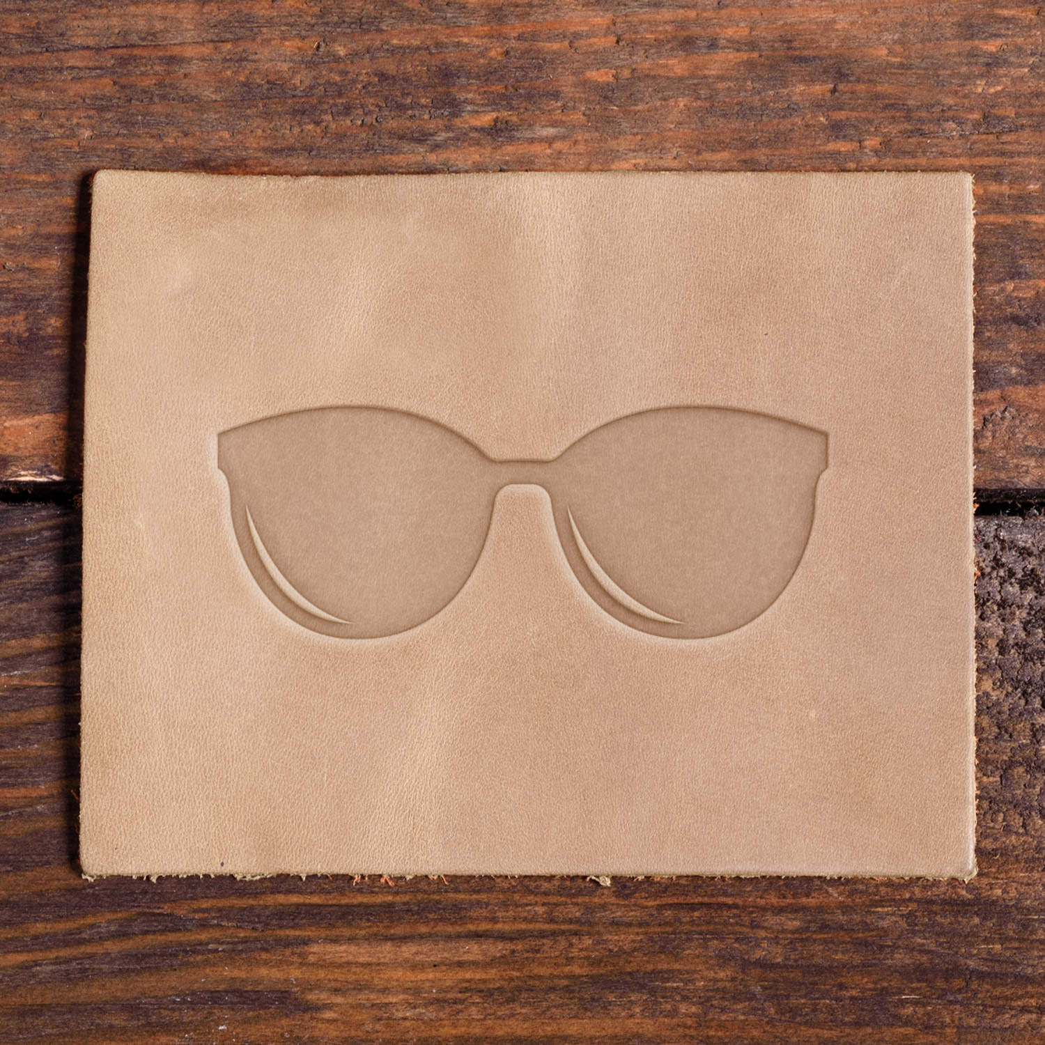 Sunglasses Delrin Leather Stamp