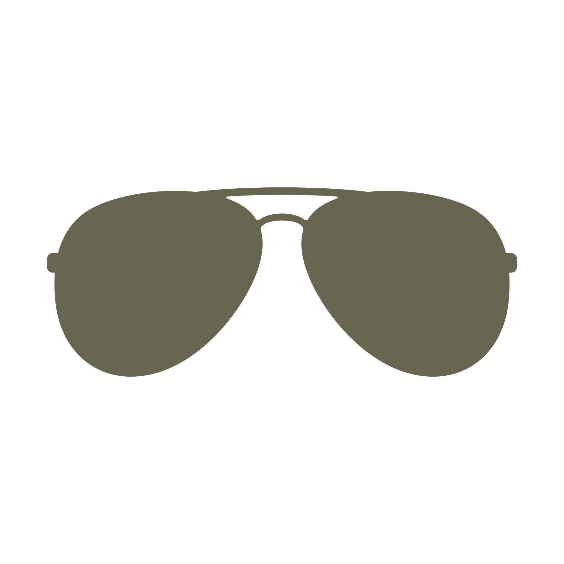 Aviator Sunglasses Delrin Leather Stamp