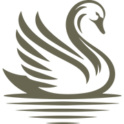 Elegant swan outline with stylized feathers and water ripples—ideal for Delrin leather stamps used in romantic, nature-inspired, or graceful leathercraft.