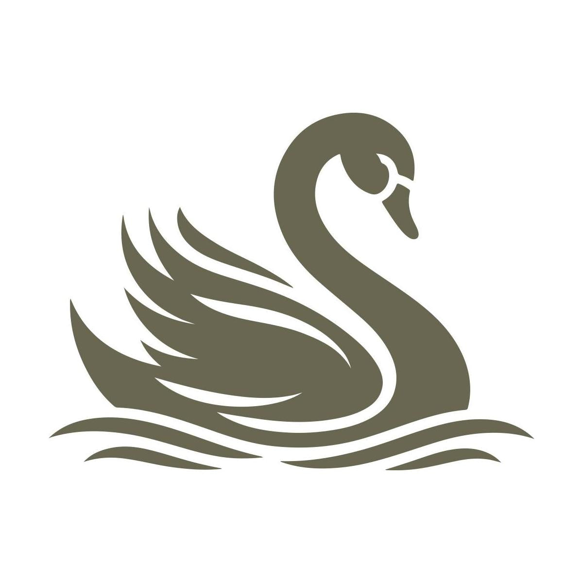 Swan in Water Delrin Leather Stamp