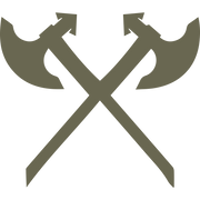 Crossed Battle Axes Delrin Leather Stamp