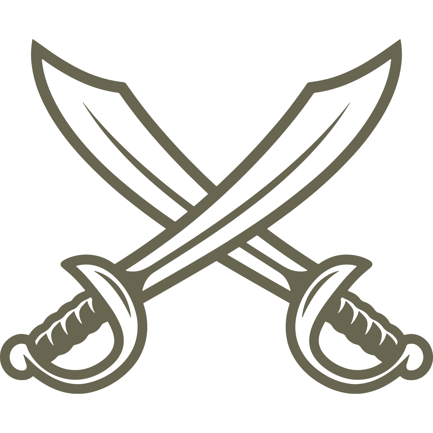 Crossed Swords Delrin Leather Stamp